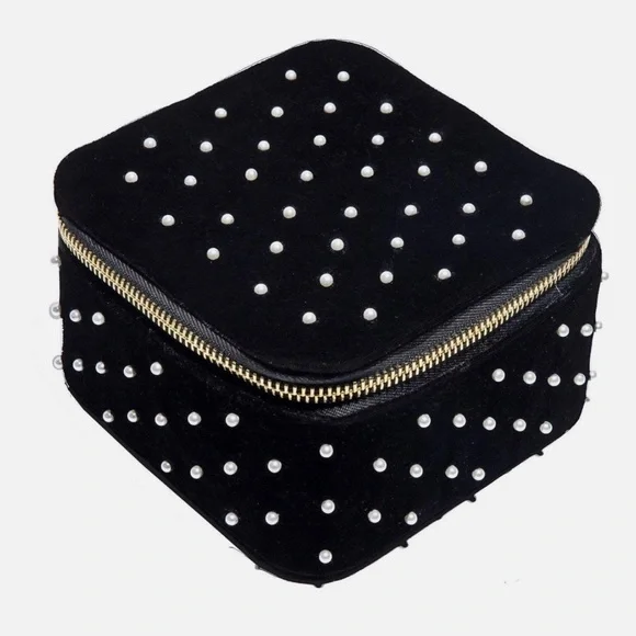 Lele Sadoughi Everything Case Velvet Pearl Travel NWT Storage Organizer Pouch - Picture 1 of 3